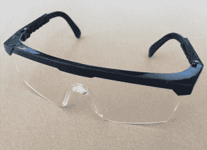 Reusable safety glasses provide reusable eye protection recommended when caring for all patients regardless of infection status.