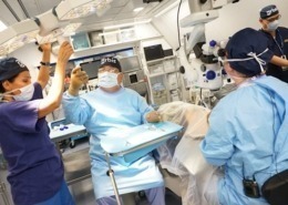 Hercules surgical lighting system being used at the Orbis Flying Eye hospital